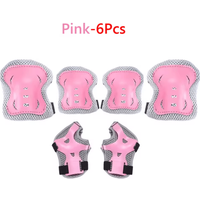 Adjustable Kids Protective Gear Set 6-in-1 with Knee Pads, Elbow Pads and Wrist Guards