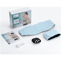 Rechargeable EMS Heating Waist Massager – Abdominal Muscle Toning Belt with 8 Massage Modes & 19 Intensity Levels