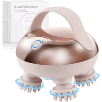 Cordless Electric Scalp Massager – Rechargeable Head Massager with 2 Speeds, Kneading Massage & LED Light
