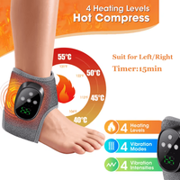 Electric Ankle Massager with Heat & Vibration – Cordless Heated Ankle Brace for Joint Comfort & Recovery