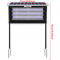 Large Solar Powered Bug Zapper Rechargeable Waterproof Outdoor Mosquito Killer for Patio and Garden