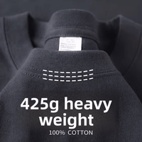 Mens 425G Heavyweight Cotton T Shirt Breathable Crew Neck Short Sleeve Casual Summer Top