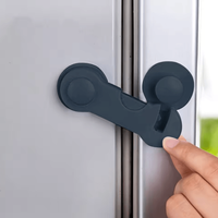 Self Adhesive Refrigerator Door Lock Child Safety Fridge Freezer Latch for Home Kitchen and Cabinet Protection