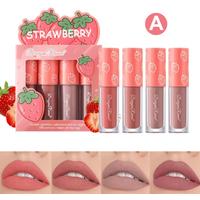 Mini Velvet Matte Lip Gloss Set – Long-Lasting Fruit Scented Lip Tint Collection (3pcs/4pcs)
