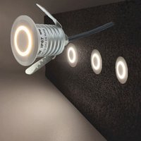 IP67 Waterproof 1W LED Step Light Embedded Footing Pathway Staircase Wall Lamp 12V to 24V