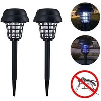 Solar Powered Mosquito Bug Zapper Waterproof Outdoor Insect Killer Light Garden Patio Fixture