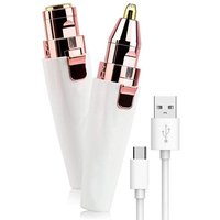 Rechargeable Eyebrow Trimmer and Facial Hair Remover for Women with LED Light