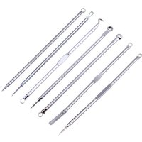 7 in 1 Acne Extractor Tool Set Stainless Steel Blackhead Remover Kit for Clear Skin