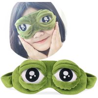 Cute Frog 3D Sleep Eye Mask with Cooling Ice Pack for Travel, Nap & Puffy Eyes Relief