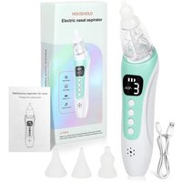 Electric Baby Nasal Aspirator with Adjustable Suction & 3 Silicone Tips