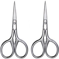 2 PCS Precision Beard Scissors and Grooming Scissors for Facial Hair