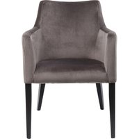 KARE DESIGN Armlehnstuhl Black Mode Velvet Grau