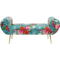 KARE DESIGN Bank Trono Flower Fever Blau 140cm