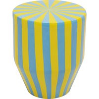 KARE DESIGN Beistelltisch Candy Stripes Blau Ø30cm