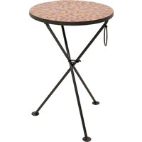 KARE DESIGN Beistelltisch Clack Mosaic Rot Ø35cm
