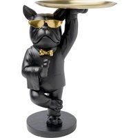 KARE DESIGN Beistelltisch Cool Bulldog Tray Schwarz 34x55cm
