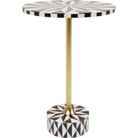 KARE DESIGN Beistelltisch Domero Star Braun Weiß Ø40cm