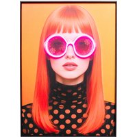 KARE DESIGN Bild Lady Sunglasses Pink LED 50x70cm