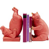 KARE DESIGN Buchstütze Hippo Pink (2/Set)