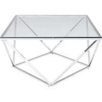 KARE DESIGN Couchtisch Cristallo Silber 80x80cm