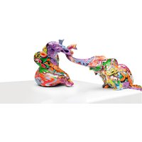 KARE DESIGN Deko Figur Elefant Zirkus Graffiti (2/Set)