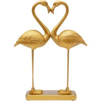 KARE DESIGN Deko Figur Flamingo Love Gold 39cm