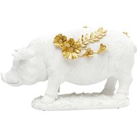 KARE DESIGN Deko Figur Flower Pig Weiß 21cm