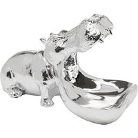 KARE DESIGN Deko Figur Hungry Hippo 17cm Silber