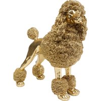 KARE DESIGN Deko Figur Mrs Poodle Gold 34cm