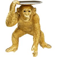 KARE DESIGN Deko Figur Butler Playing Chimp Gold 52cm