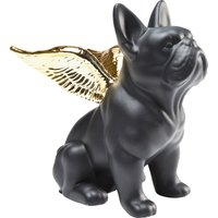 KARE DESIGN Deko Figur Sitting Angel Dog Gold-Schwarz