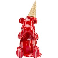 KARE DESIGN Deko Figur Sitting Gelato Bear Rot 37cm
