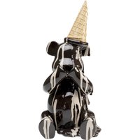 KARE DESIGN Deko Figur Sitting Gelato Bear Schwarz 37cm