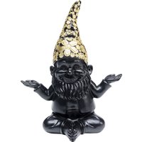 KARE DESIGN Deko Figur Zwerg Meditation Schwarz Gold 19cm