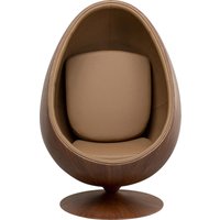 KARE DESIGN Drehsessel Eye Ball Walnuss
