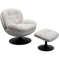 KARE DESIGN Drehsessel + Hocker Stanford