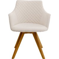 KARE DESIGN Drehstuhl Coco Wood Creme