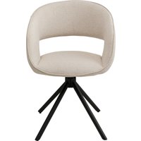 KARE DESIGN Drehstuhl Gina Greige Schwarz