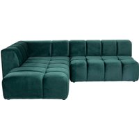 KARE DESIGN Ecksofa Belami Velvet Dunkelgrün Links 265cm