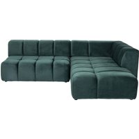 KARE DESIGN Ecksofa Belami Velvet Dunkelgrün Rechts 265cm