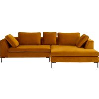 KARE DESIGN Ecksofa Gianni Velvet Gold 290cm Rechts