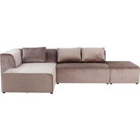 KARE DESIGN Ecksofa Infinity Velvet Taupe Links