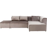 KARE DESIGN Ecksofa Infinity Velvet Taupe Rechts