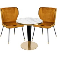KARE DESIGN Essgruppe Amalia Gold (3/tlg)