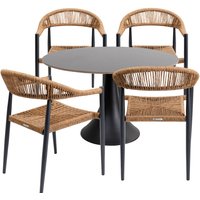 KARE DESIGN Gartenset Palma Possibilita Ø120cm Nature 5/Set
