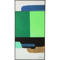 KARE DESIGN Gerahmtes Bild Abstract Shapes Grün 73x143cm