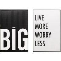 KARE DESIGN Gerahmtes Bild Big Live More (2/Set)