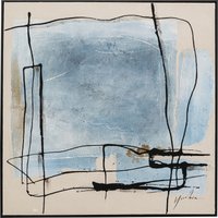 KARE DESIGN Gerahmtes Bild Dust Blau 100x100cm