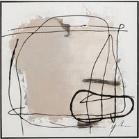 KARE DESIGN Gerahmtes Bild Dust Grau 100x100cm