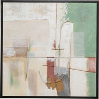KARE DESIGN Gerahmtes Bild Dust Grün 120x120cm